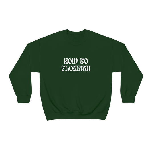 FLOURISH - Unisex Heavy Blend™ Crewneck Sweatshirt - FOREST